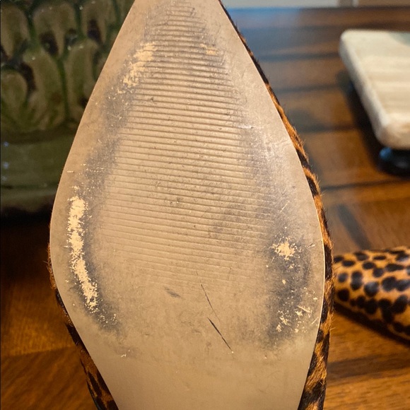 LOFT Leopard Print Haircalf Ankle Strap Heels - Picture 3 of 7